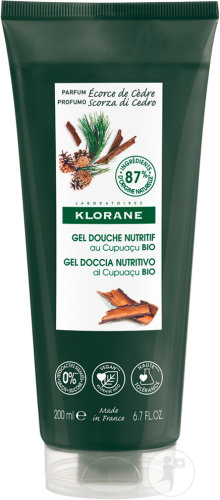 Klorane Cupuaçu Bio Gel Douche Nutritif À L'Écorce De Cèdre Nettoie & Hydrate 200ml