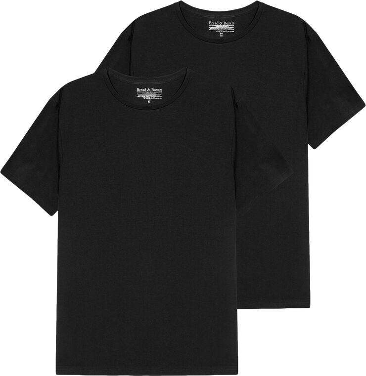 Bread & Boxers Crew-Neck 2-pack Black