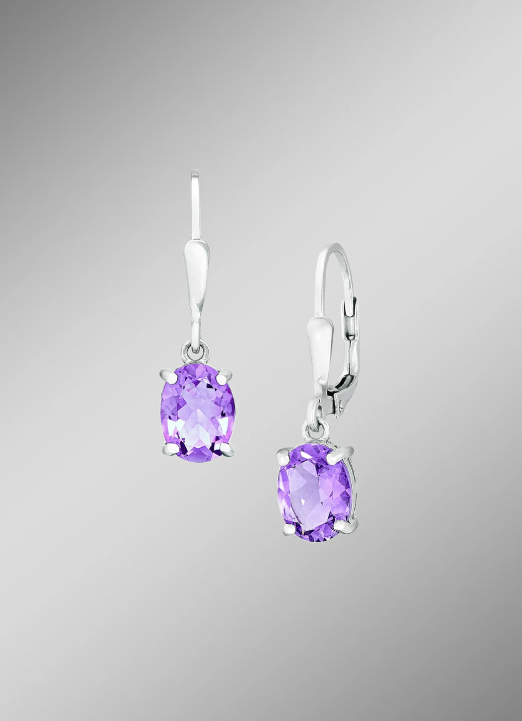 Entzückende Ohrhänger mit echt Amethyst