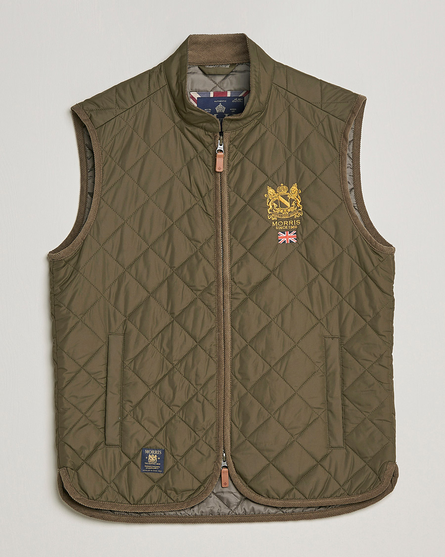 Morris Trenton Quilted Vest Olive