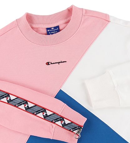 Champion Fashion Sweatshirt - Rosa/Hvid/Bl?