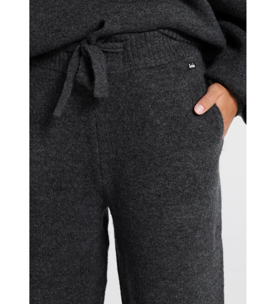 Calça Jogging Tricot Cinza Escuro Lois