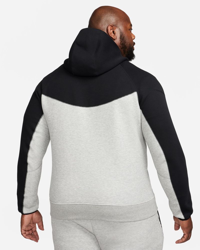 Sweat zippé à capuche Nike Sportswear Tech Fleece Gris & Noir pour homme