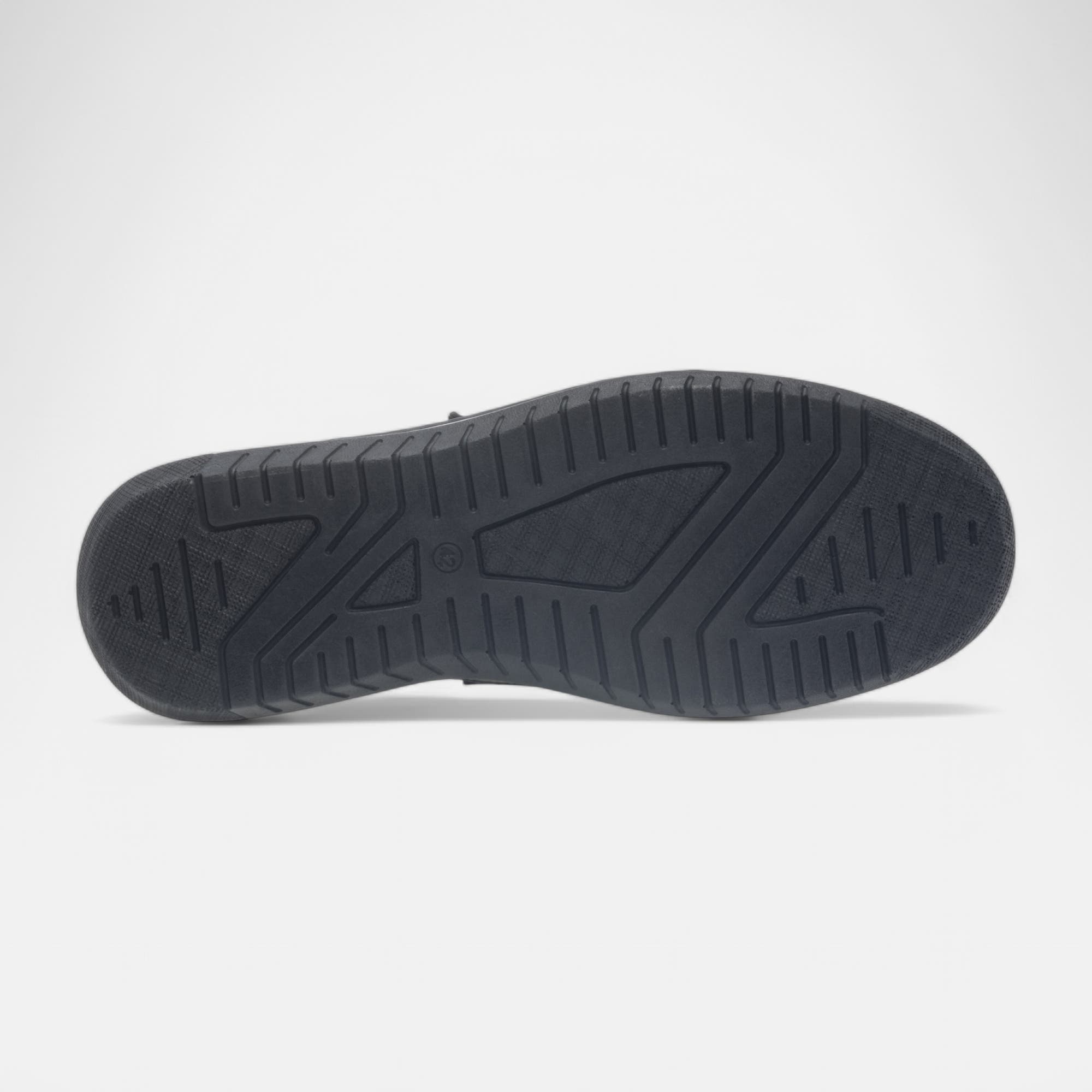 Mocassins pieds sensibles Homme en cuir noir