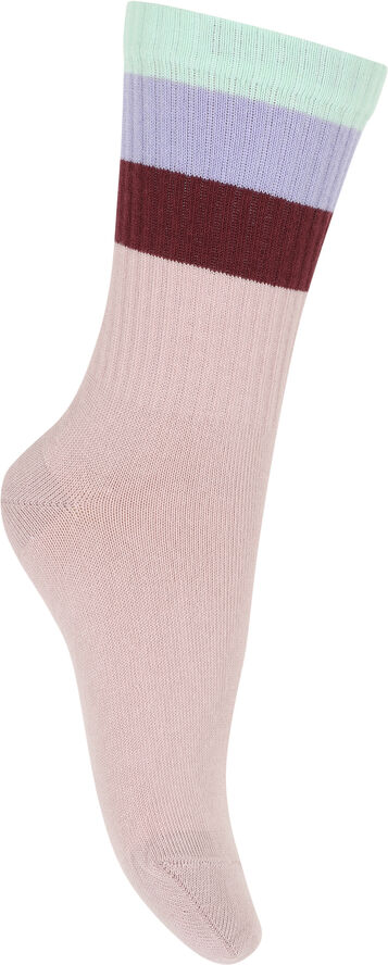 Melton Wide stripes socks Alt rosa