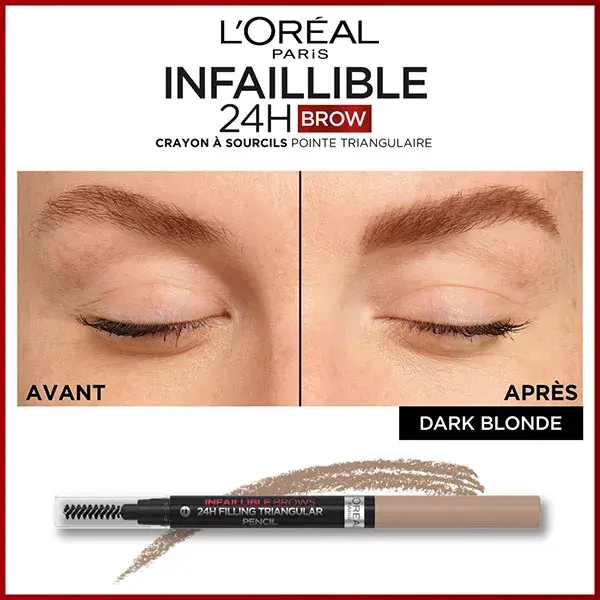 Lápis para Sobrancelhas L'Oréal Paris Infallible Brows 24h nº 6 Louro Escuro 1ml