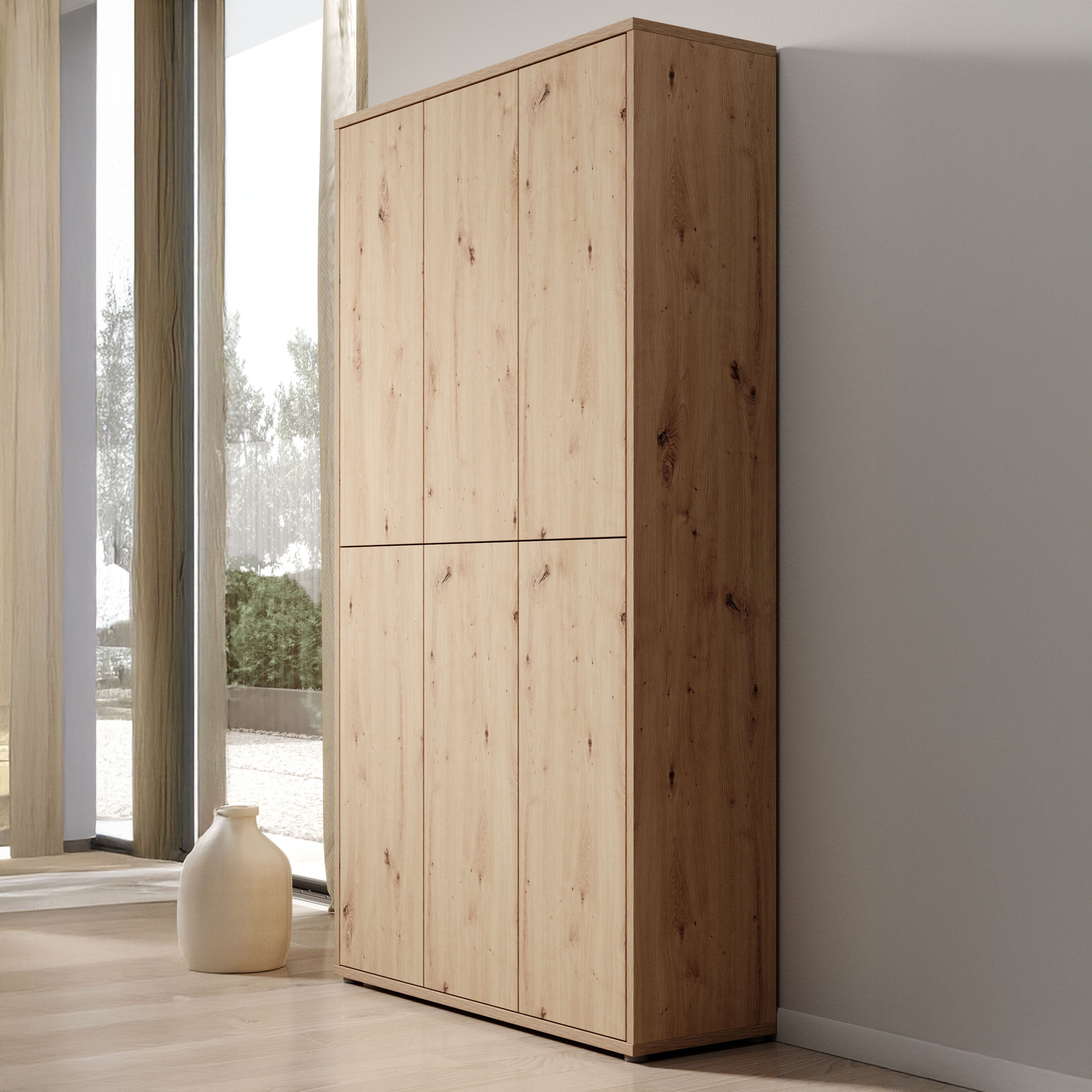 Amber - Schoenenkast 18 vakken - Eiken - 109x35x192 cm