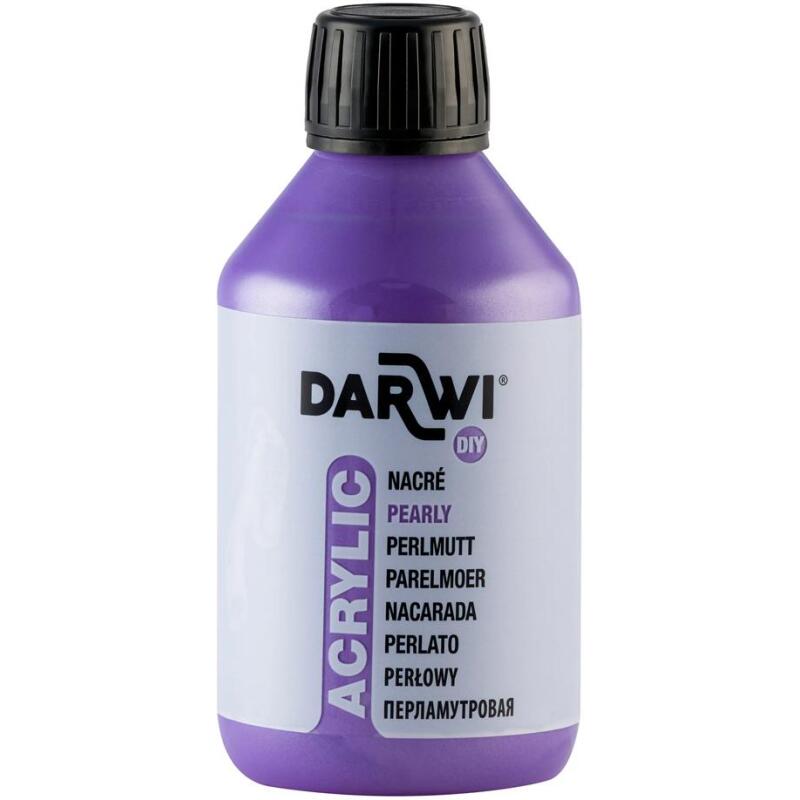 Darwi Flacon de 250 ml de Peinture Acrylique Universelle Nacrée - Lilas