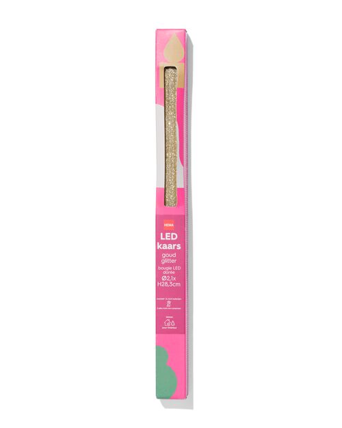 Bougie LED pailletée or