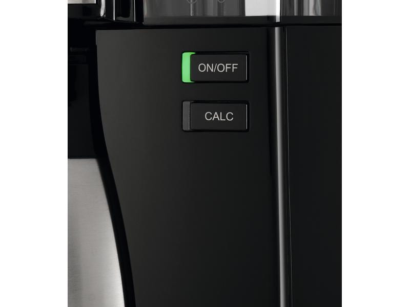 Melitta Filterkaffeemaschine Look Therm Perfection Schwarz Kannendeckel mit komfortabler Easy Click Funktion