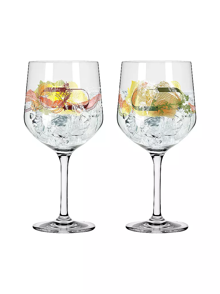 RITZENHOFF Ginglas 2er Set Botanic Lights #1 #2 Heike Zuschke bunt