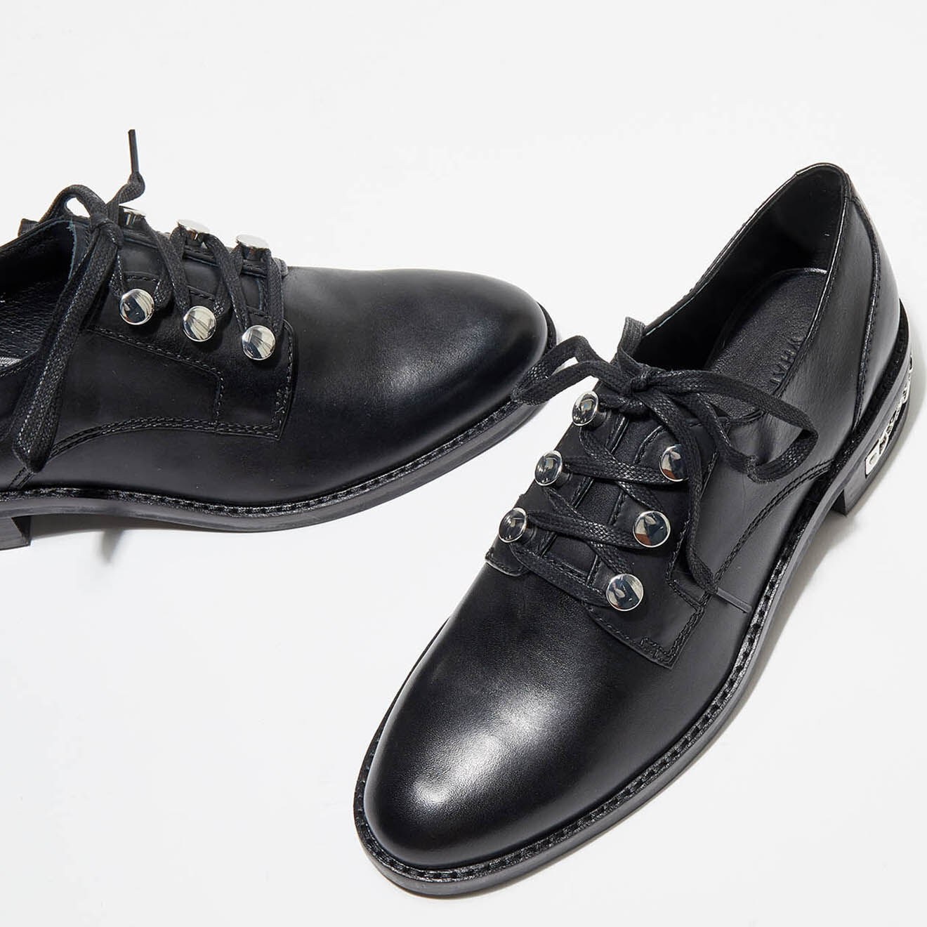 What For Derbies en Cuir Baltazar noires