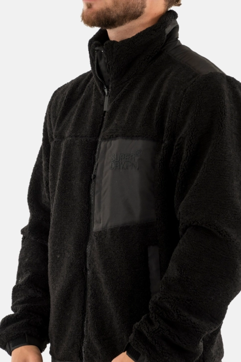 Blousons et vestes superdry relaxed fleece 02a black