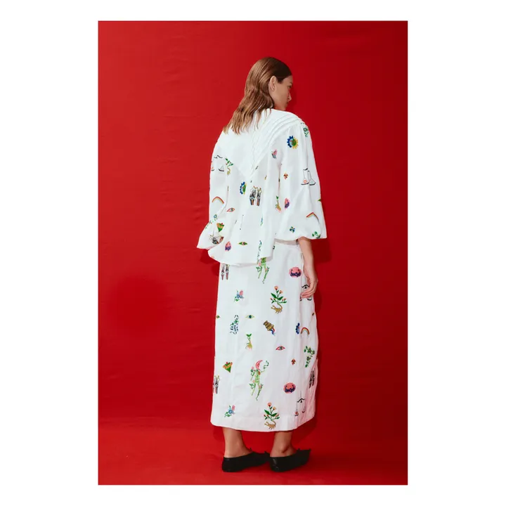Alémais Blouse Brodée Atticus Lin | Crème