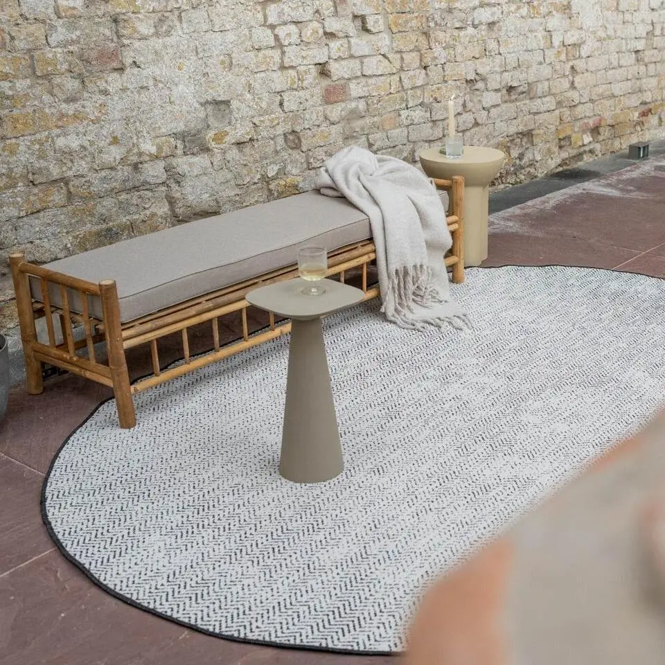 EVA Interior ovaal buitenkleed Dahl zwart - 340 x 240 cm