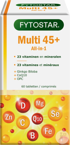 Fytostar Multi 45+ Complément Alimentaire Vitamines Et Minéraux 60 Comprimés
