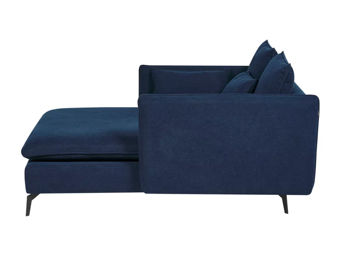 Chaise longue en tissu bleu CHARMES