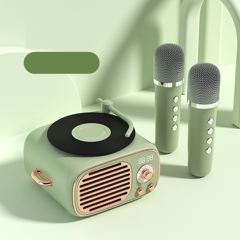 HOMTEC - USB oplaadbare Bluetooth-luidspreker met karaokemicrofoon