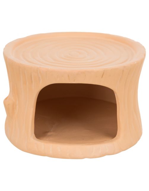 Trixie Keramiekhuis Boomstam - Kooi Accessoire - 11x6x10 cm Terracotta