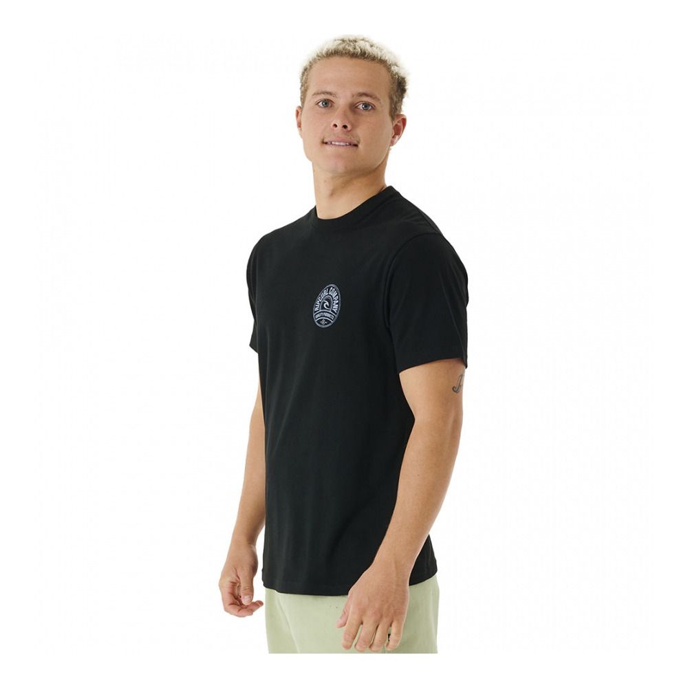 Rip Curl STAPLER - Tee-shirt Homme black