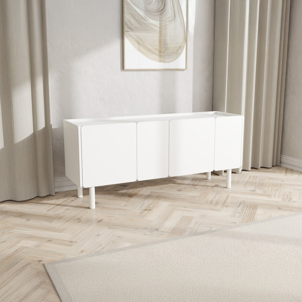 Giga Living - Dressoir Wit Metaal - 160x45x70cm - Bera