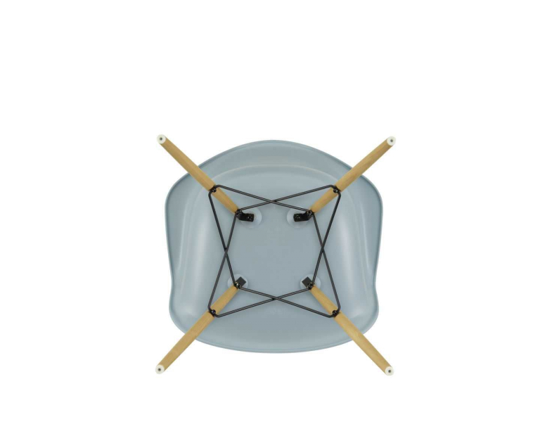 Vitra Eames DAW stoel geelachtig esdoorn onderstel, Sea Blue