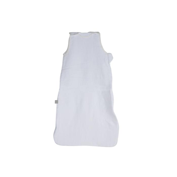 GIGOTEUSE GAZE COTON SANS MANCHES ZIP 40X70CM BLANC