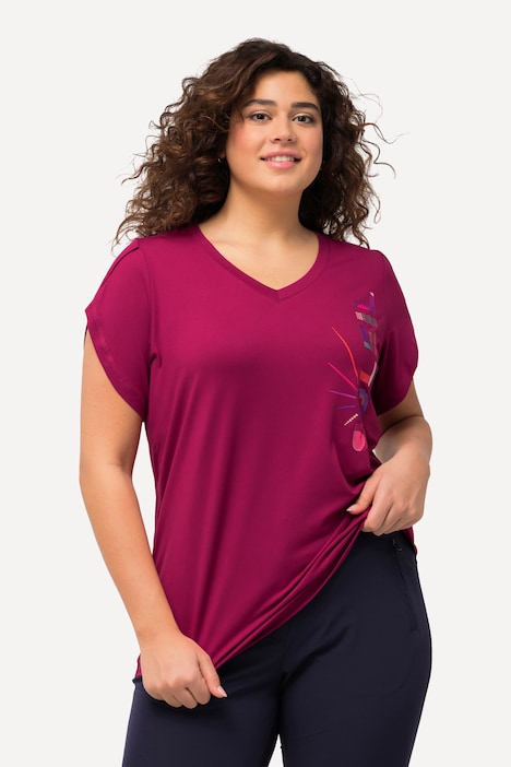 Funktions-Shirt, Soleil, Classic, V-Ausschnitt, Halbarm