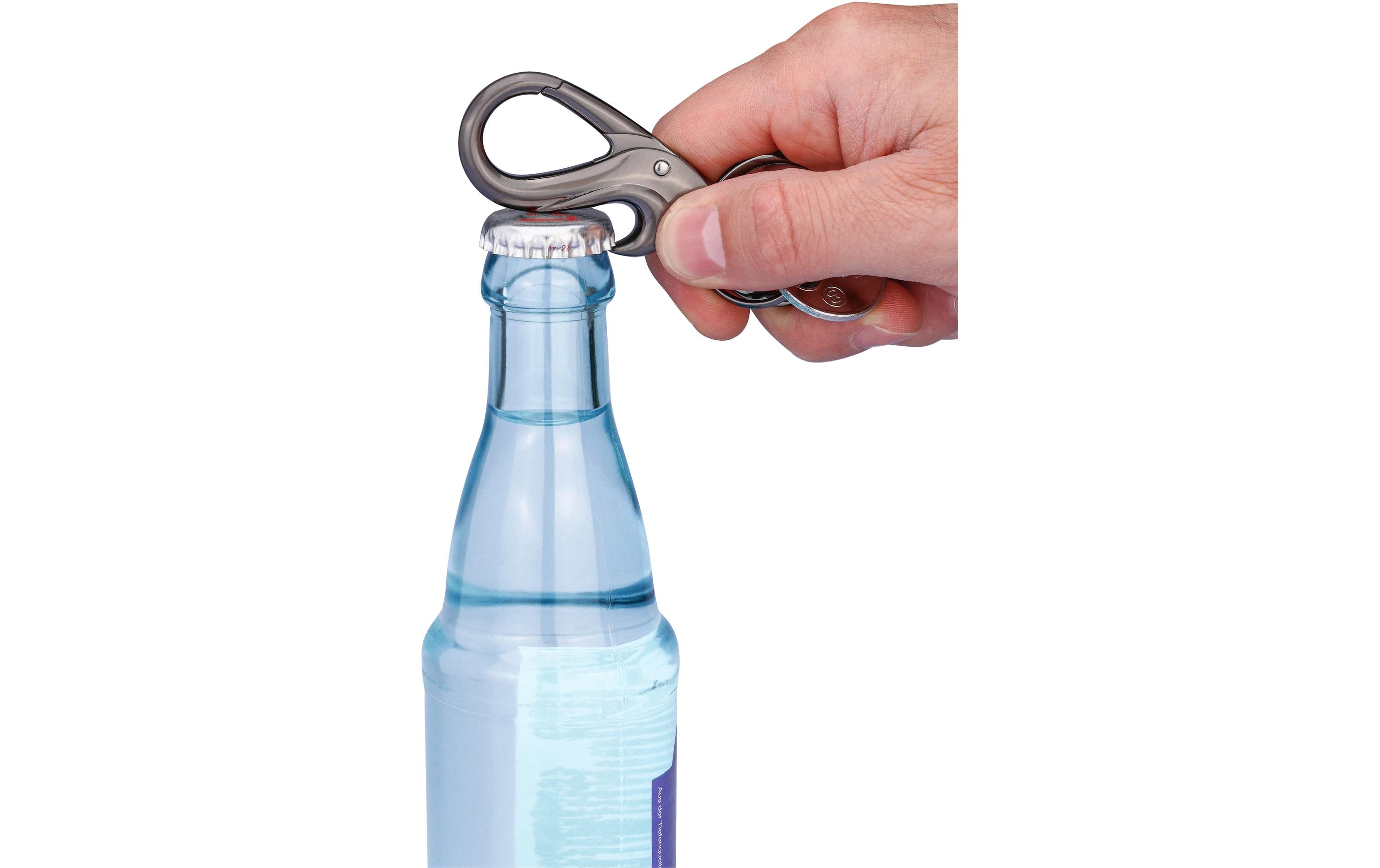 Schlüsselanhänger Drop mit zwei SpaltringenSchlüsselanhänger mit Flaschenöffner