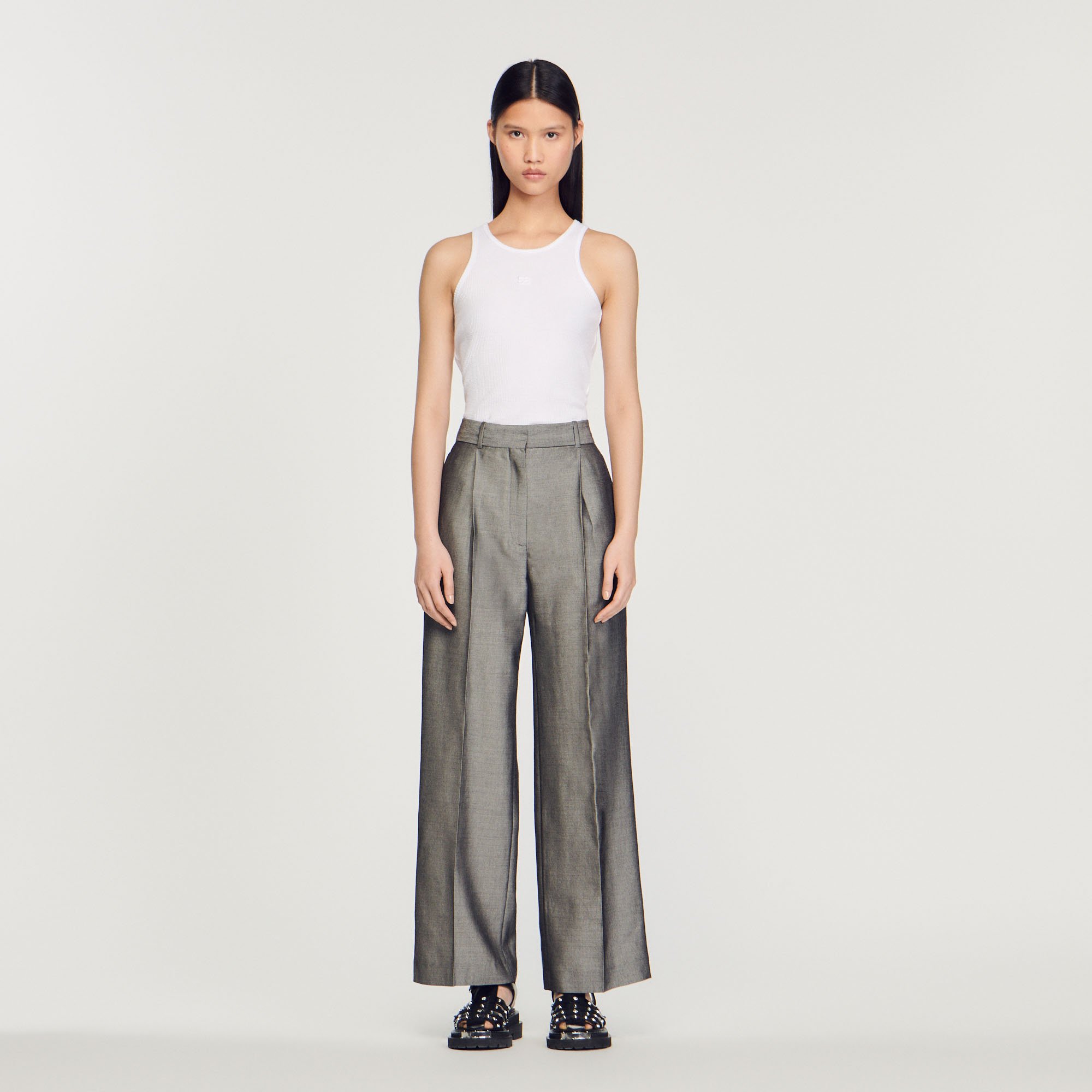 Pantalon jambe large