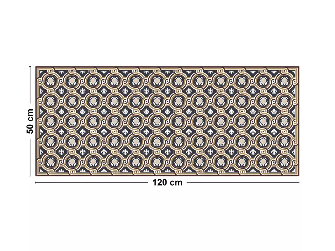 Tapis Vinyle Médium l 50xL120cm - Venezia Bourgogne - Vinyle