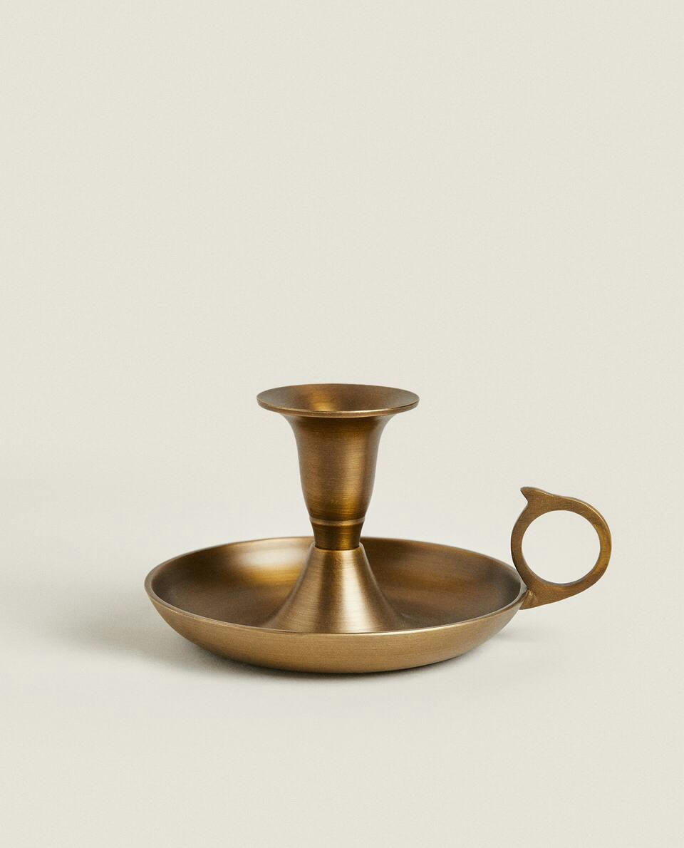 Castiçal grande dourado