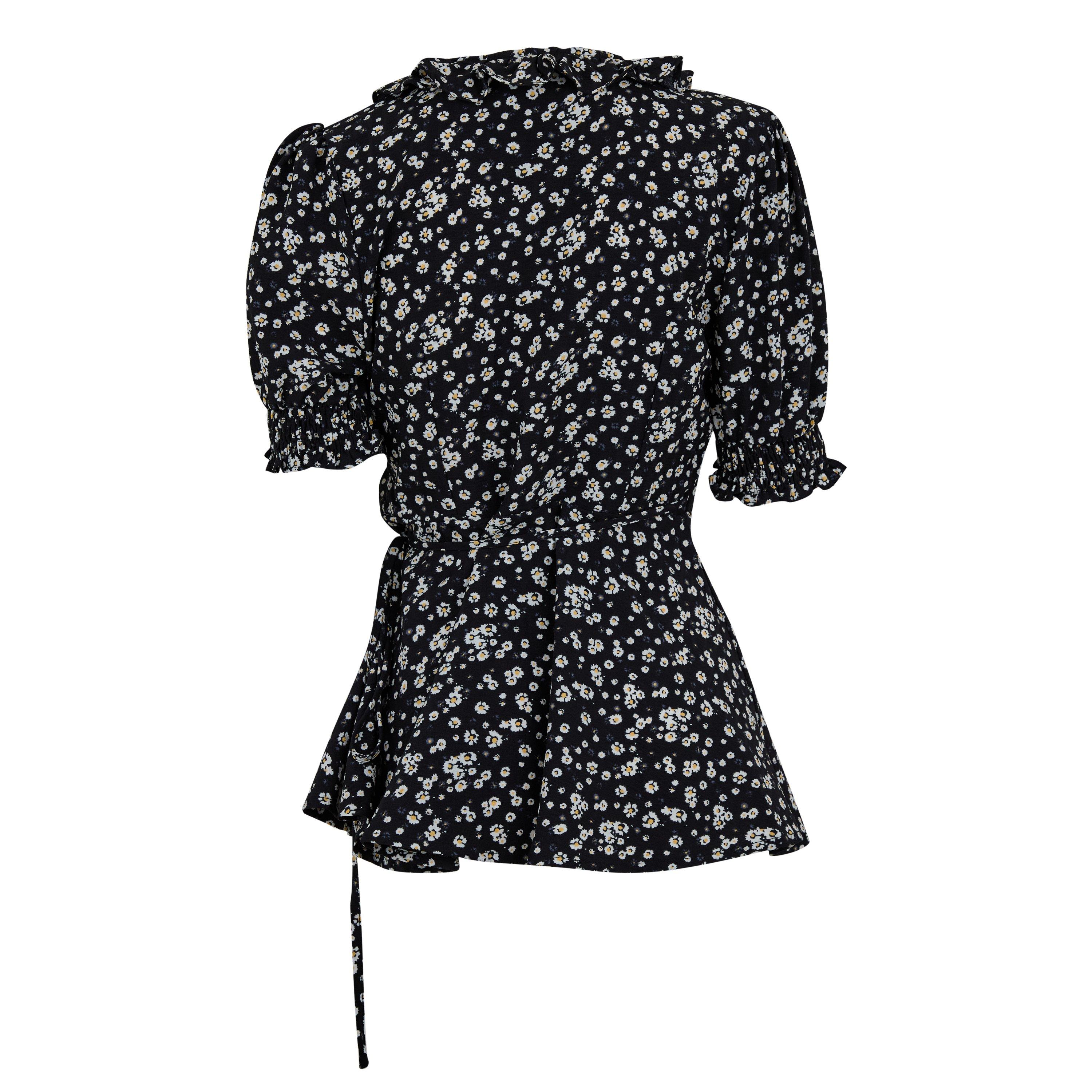 I Saw It First ISAWITFIRST Floral Print Frill Wrap Blouse