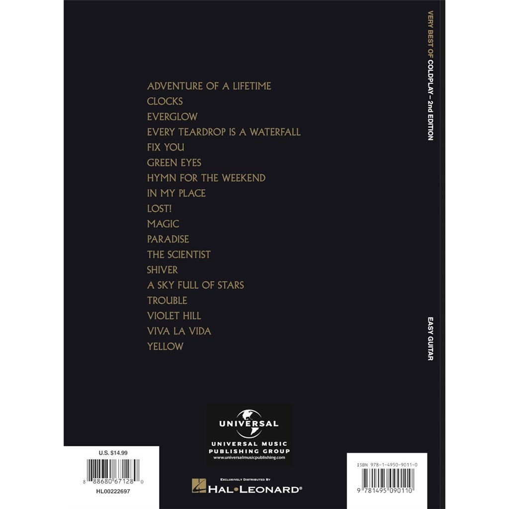 Hal Leonard Very Best of Coldplay 2nd Edition songboek voor gitaar
