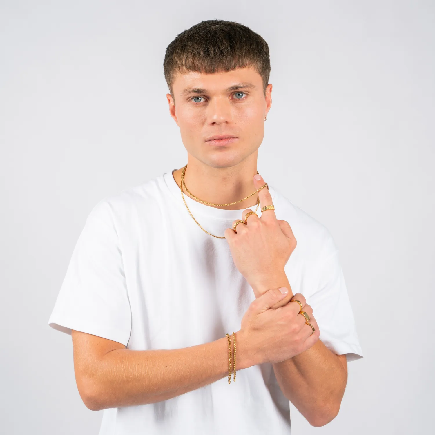 Tom Morris Wheat Chain Armbånd 18 kt. Forgyldt Rustfrit Stål TM00015