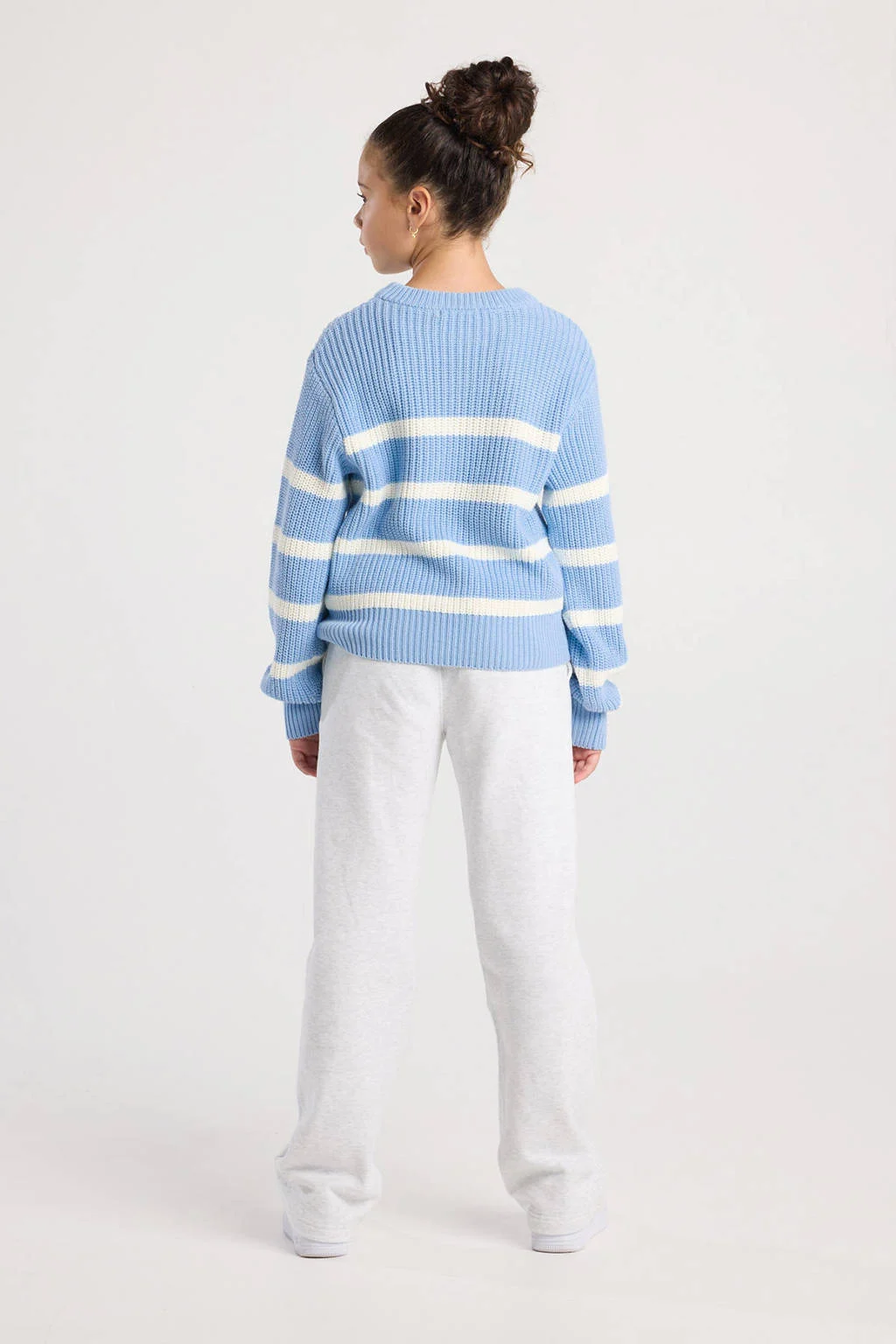 America Today trui blauw grof gebreid