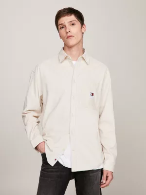Camisa de veludo cotelê grosso com modelagem relaxada