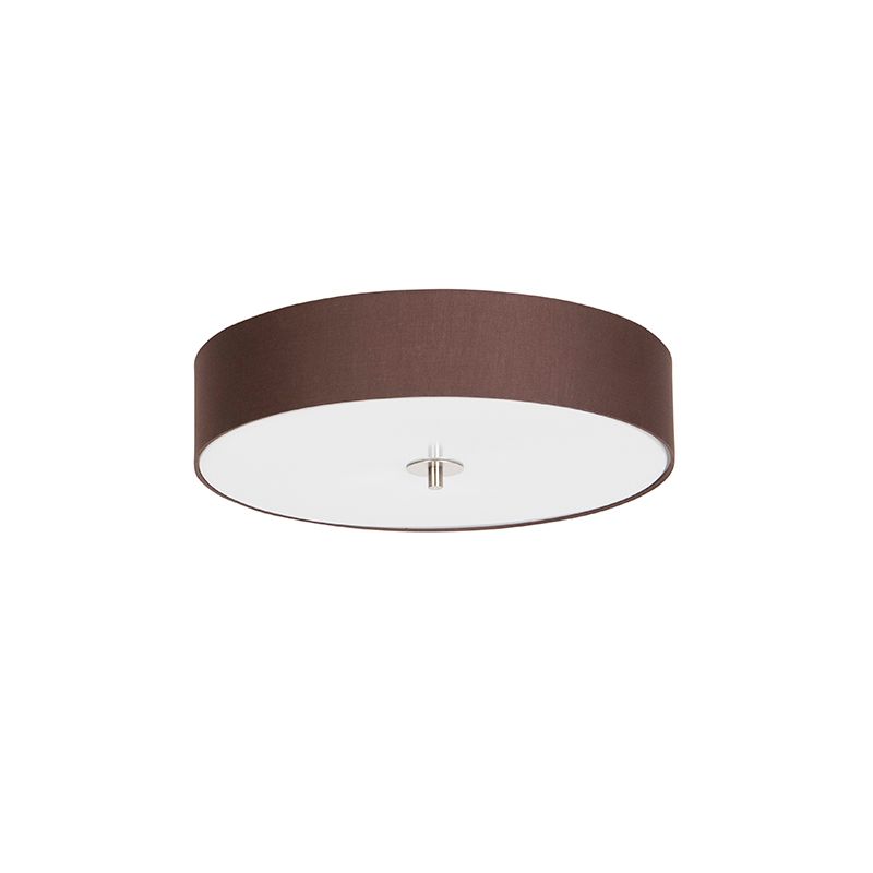 Landelijke plafondlamp bruin 50 cm - Drum