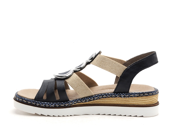 Rieker nu pieds plats femme 679l4 bleu
