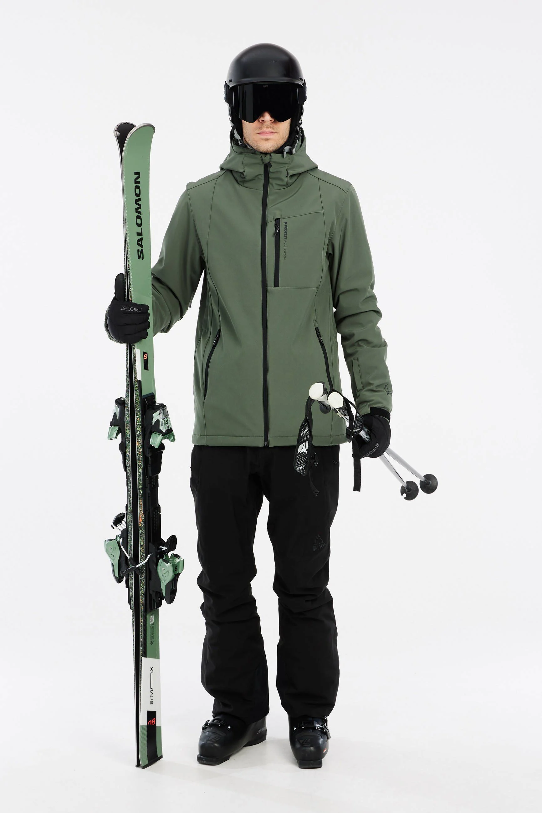 Protest ski-jack Dustan olijfgroen