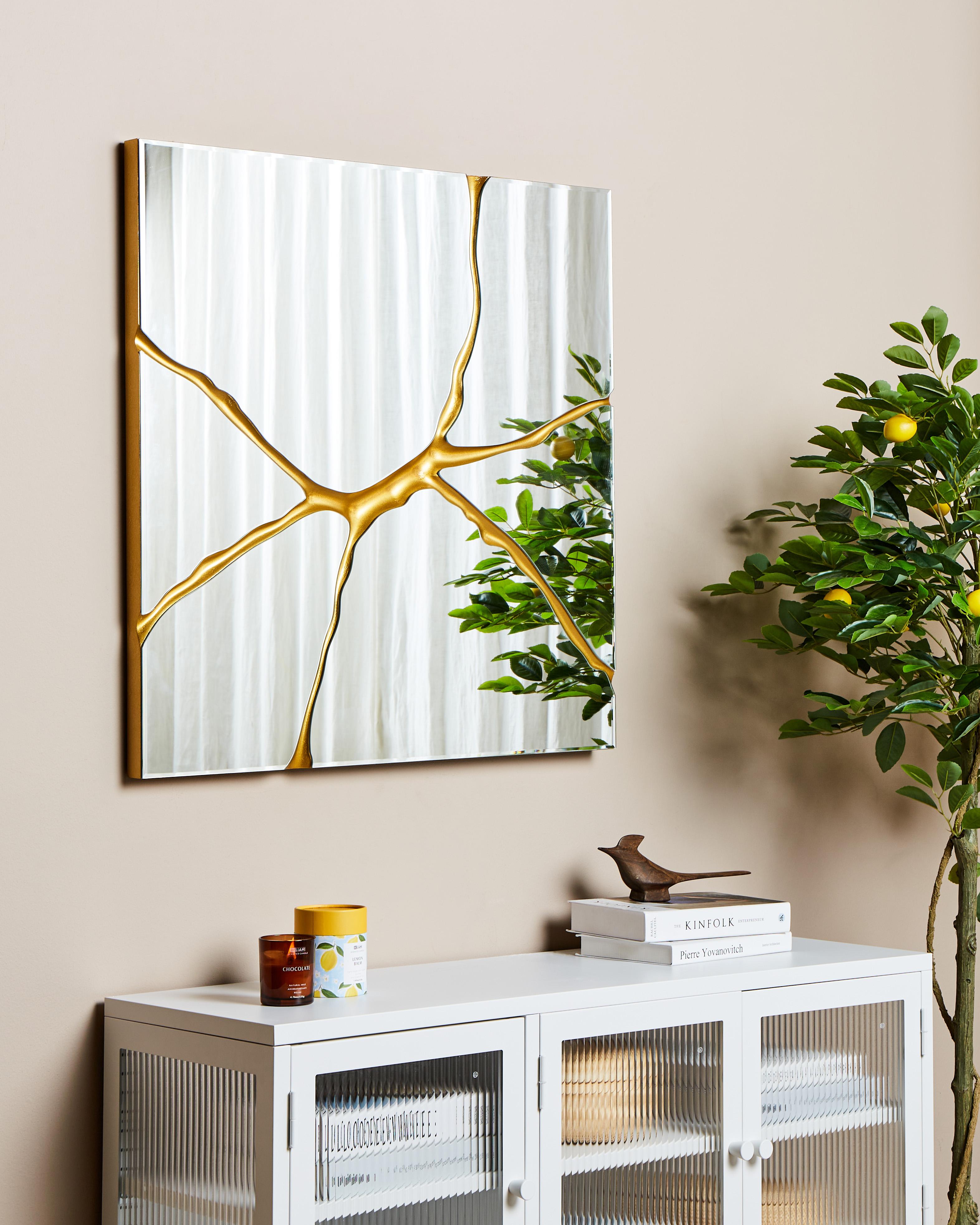 Wandspiegel COOLE 80 cm 80 cm Goud