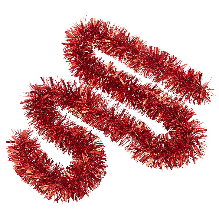Guirlande de noël coloris rouge finition brillante longueur 2 m