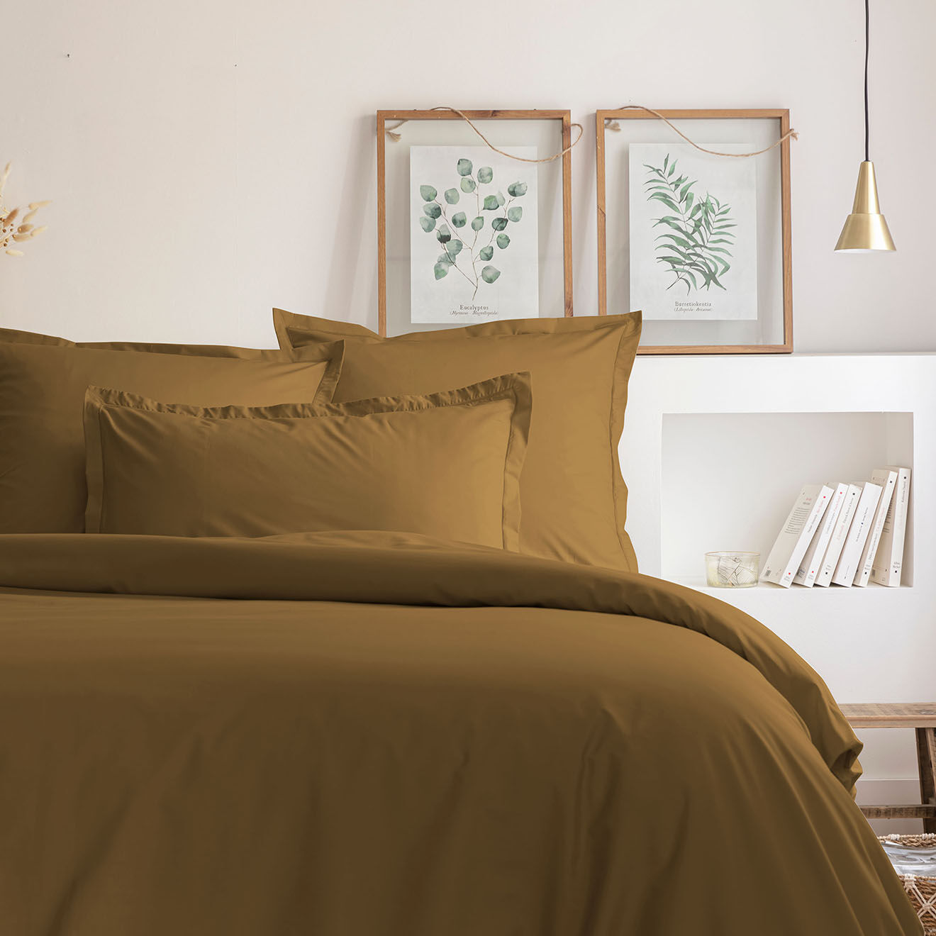 United by PDC Housse de couette en percale de coton bronze
