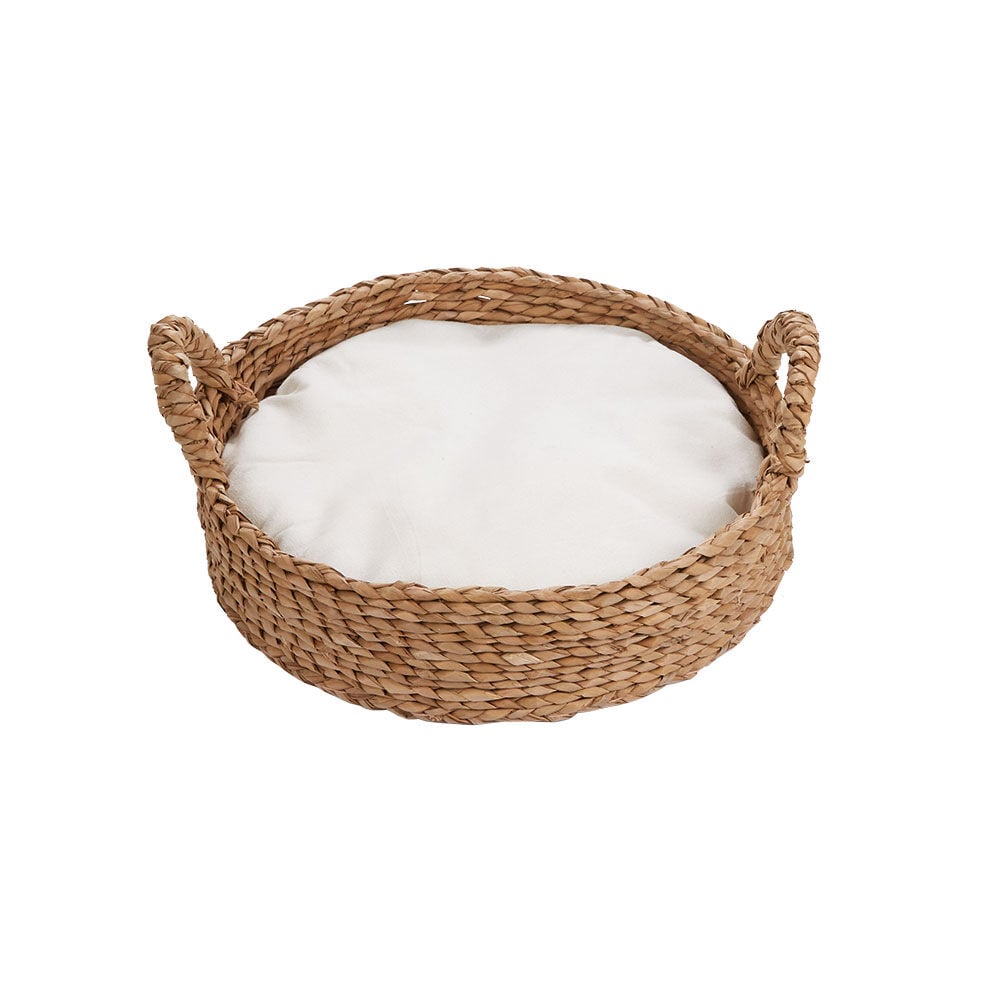 Panier pour chat en osier et bouleau tressé