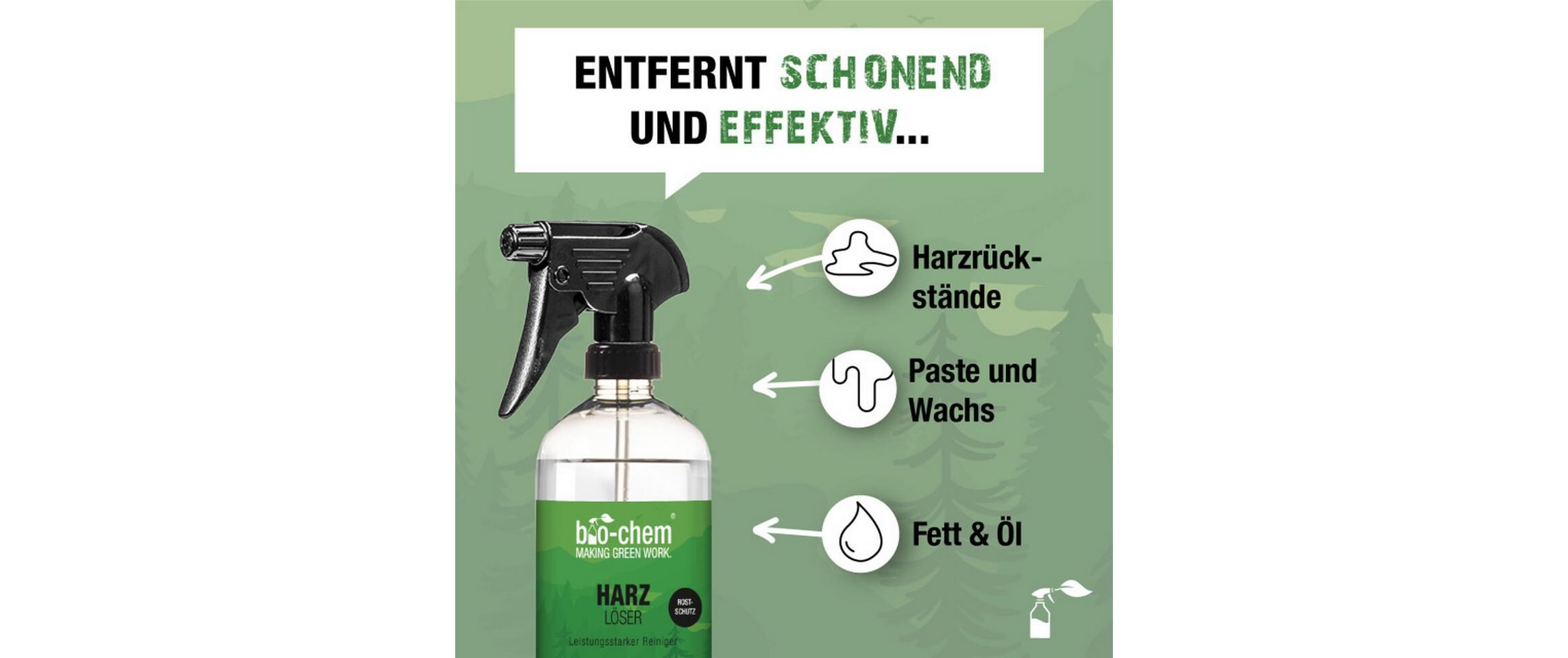 Harzlöser 750 mlZuverlässiger Reiniger zur schnellen Entfernung von Natur- und Kunstharz