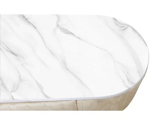 MENZZO - Coiffeuse paloma 1 tiroir velours beige