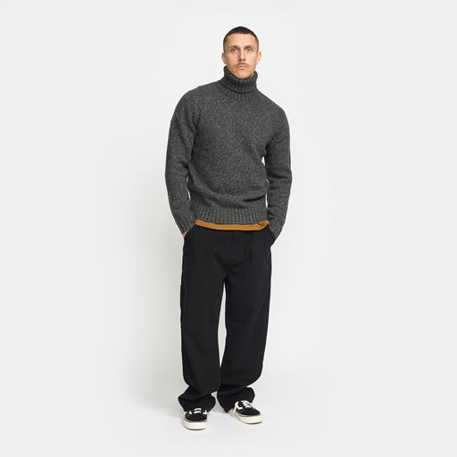 Revolution High Neck Striktrøje, Black, XL