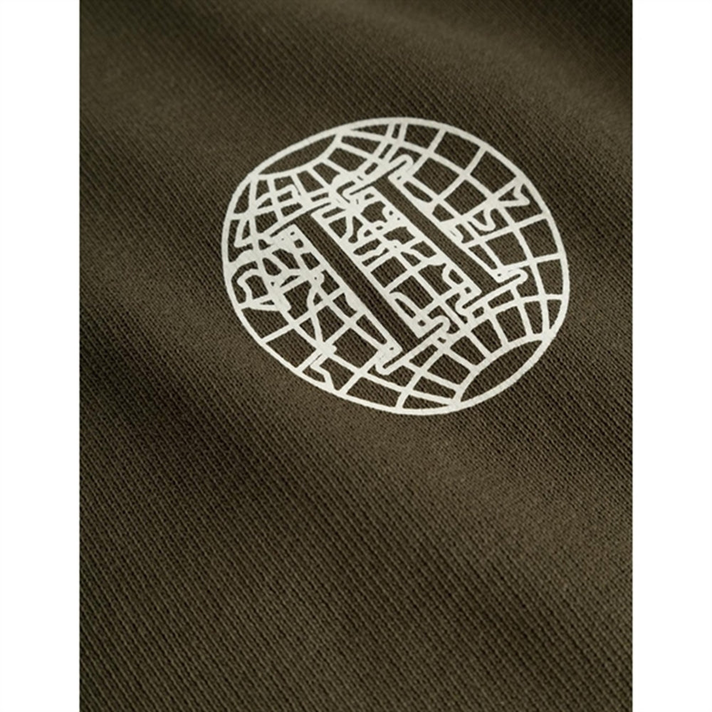 Olive Night/Ivory Globe Sweatshirt | Luksusbaby