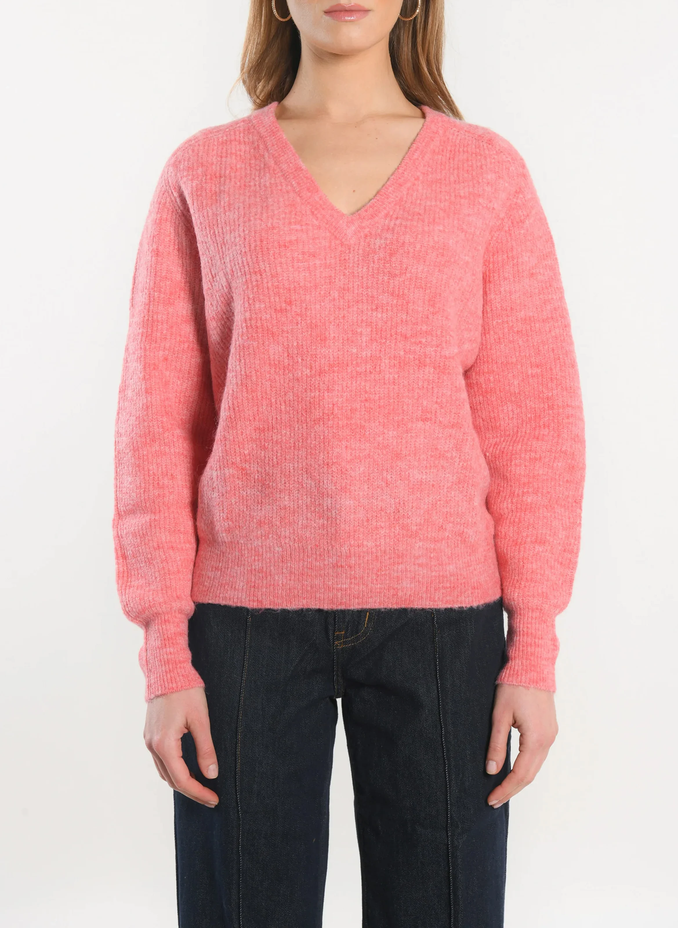 DANNA - Gilet droit col rond| Rose