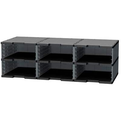 Trieur 6 cases jumbo Modulodoc Exacompta gris